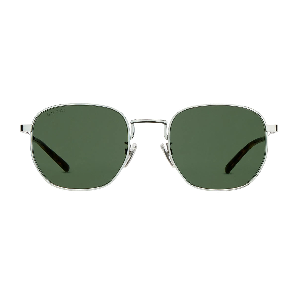Gucci Men Round Frame Silver Sunglasses