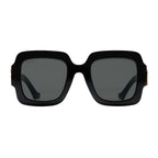 Gucci Women Square Double G Frame Black Sunglasses