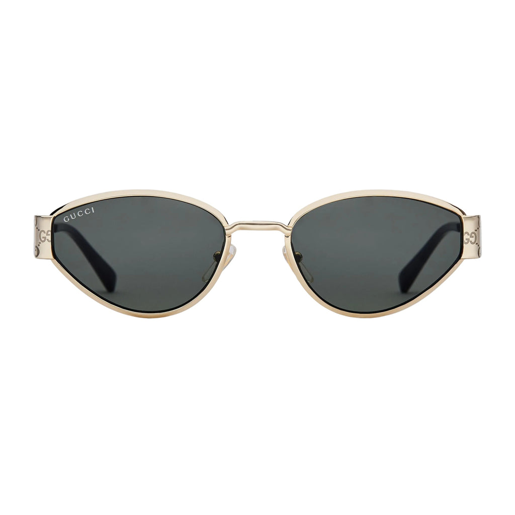 Gucci Women Geometrical Frame Gold Sunglasses