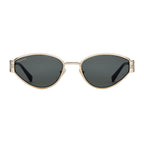 Gucci Women Geometrical Frame Gold Sunglasses