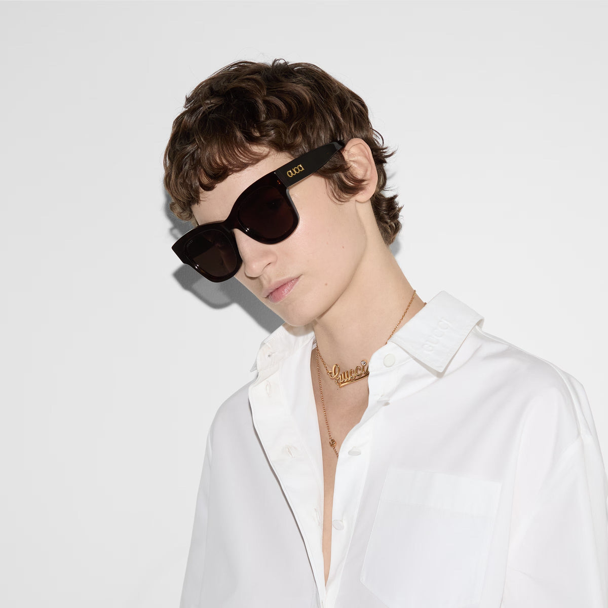 Gucci Women Butterfly Frame Tortoiseshell Sunglasses