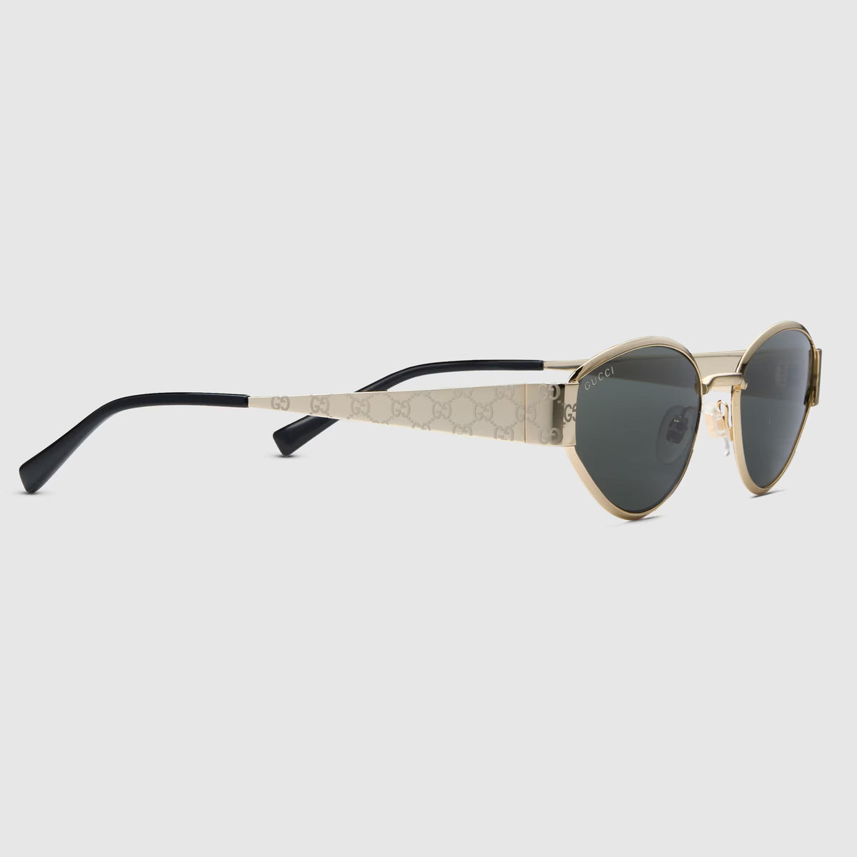 Gucci Women Geometrical Frame Gold Sunglasses
