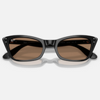 Ray Ban Women Cat Eye Frame Polished Black Sunglasses