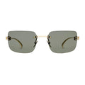 Gucci Women Frameless Square Gold Sunglasses