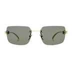 Gucci Women Frameless Square Gold Sunglasses