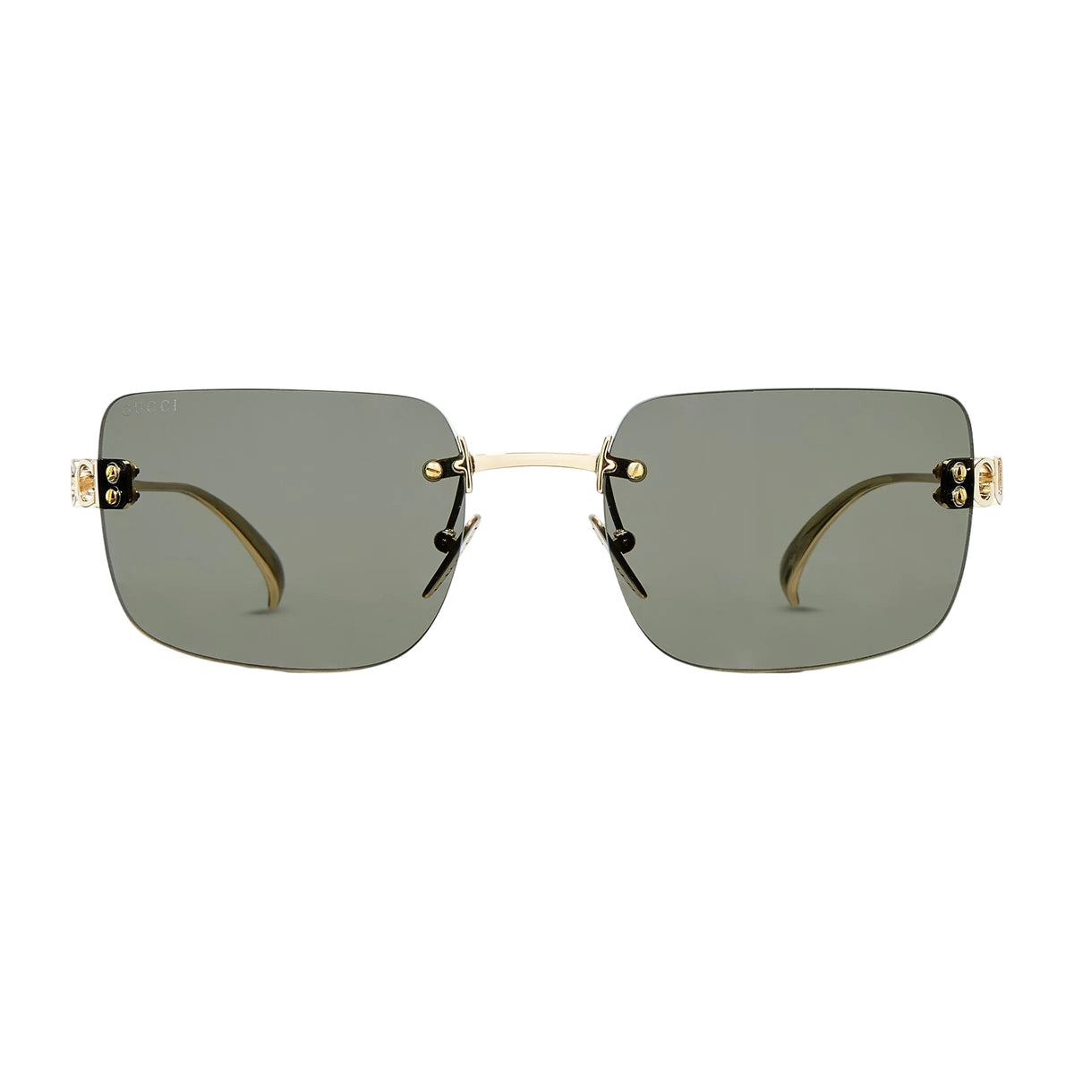 Gucci Women Frameless Square Gold Sunglasses