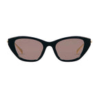 Gucci Women Cat Eye Frame Shiny Black Sunglasses