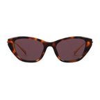 Gucci Women Cat Eye Frame Shiny Brown Sunglasses