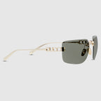 Gucci Women Frameless Square Gold Sunglasses