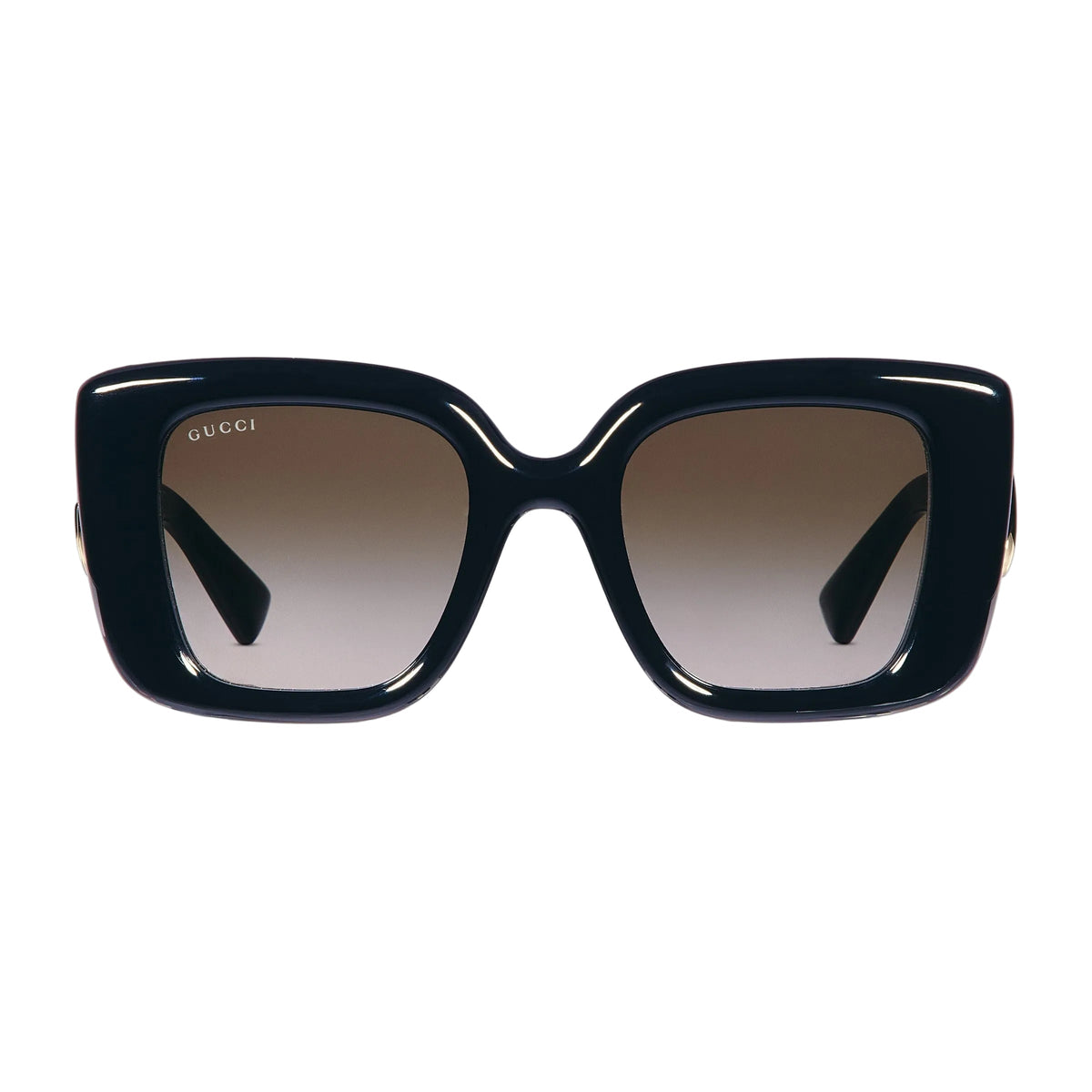 Gucci Women Butterfly Frame Shiny Black Sunglasses