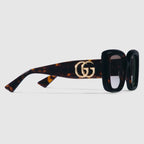 Gucci Women Butterfly Frame Brown Sunglasses