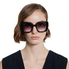 Gucci Women Butterfly Frame Brown Sunglasses