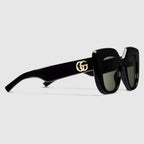 Gucci Women Square Frame Black Sunglasses
