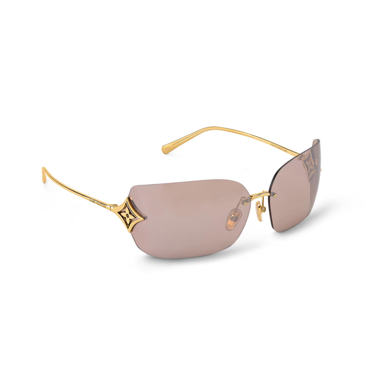 Louis Vuitton Women Rimless Frame Gold Sunglasses