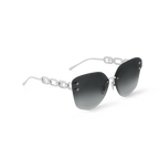 Louis Vuitton Women Cat Eye Frame Silver Sunglasses