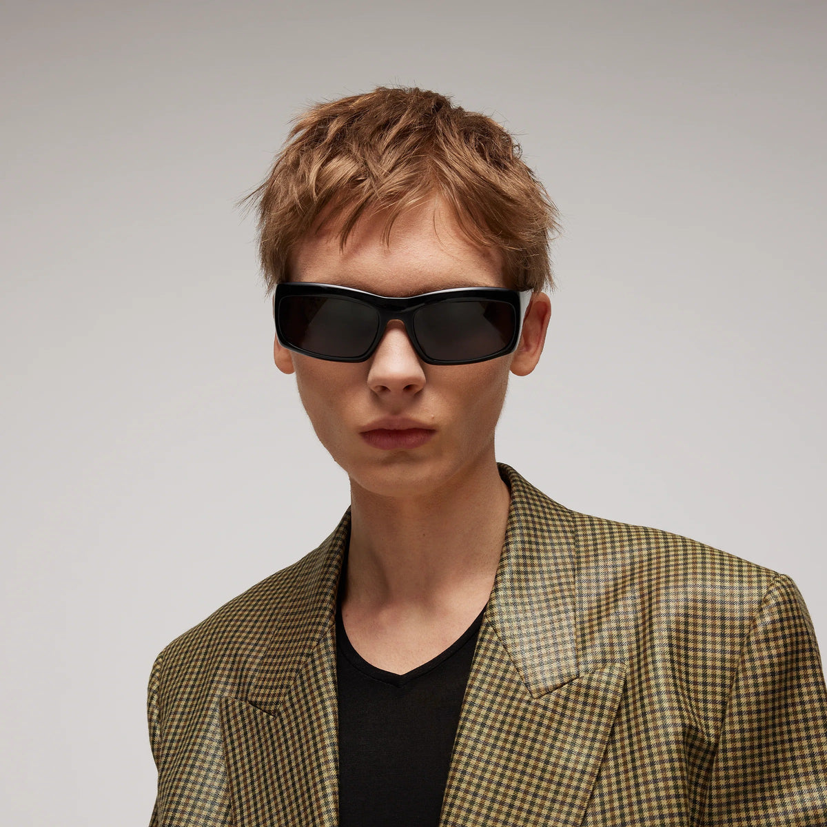 Gucci Women Rectangular Frame Black Sunglasses