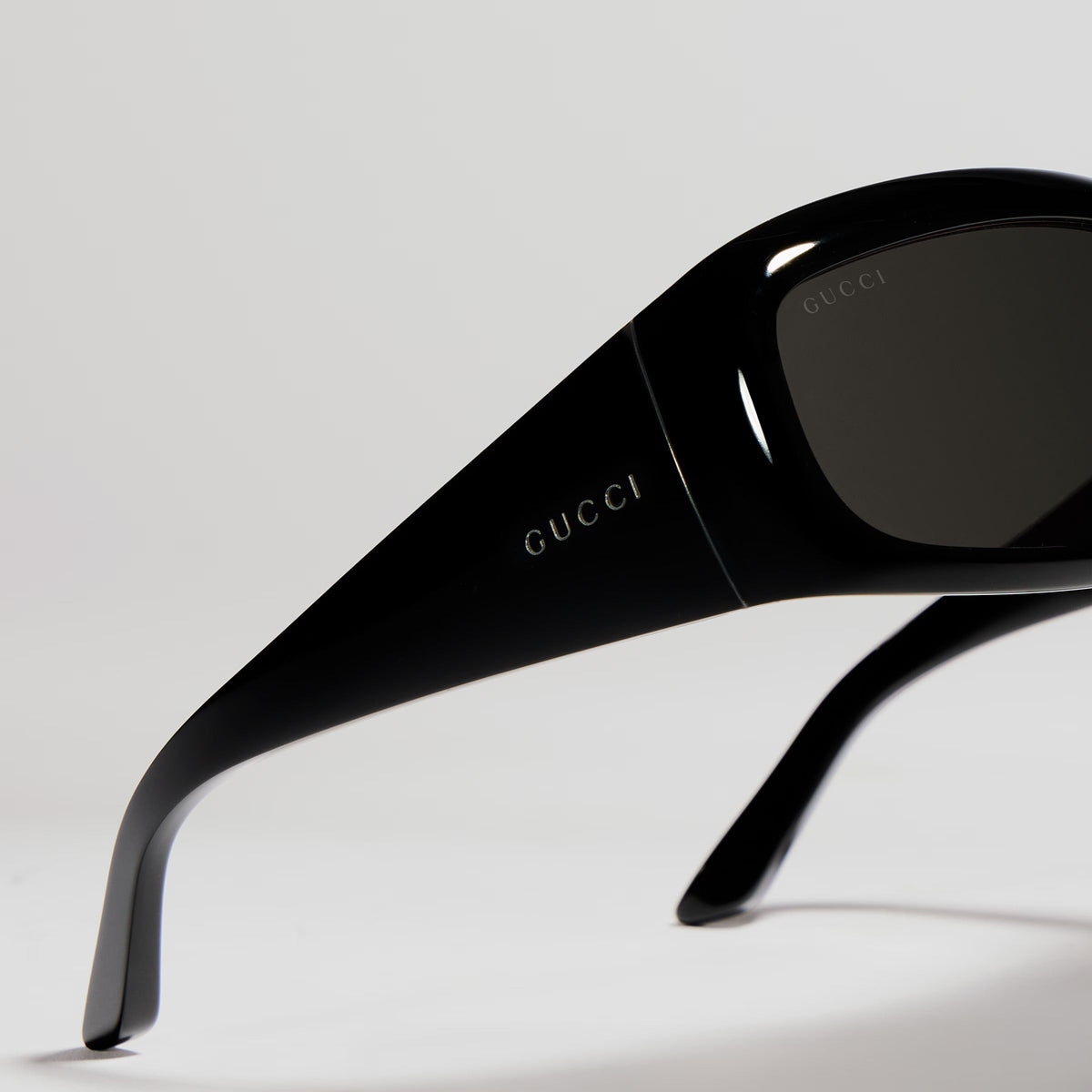 Gucci Women Rectangular Frame Black Sunglasses