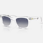 Ray Ban Women Square Frame Polished Transparent Sunglasses