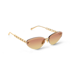 Louis Vuitton Women Cat Eye Frame Gold Sunglasses