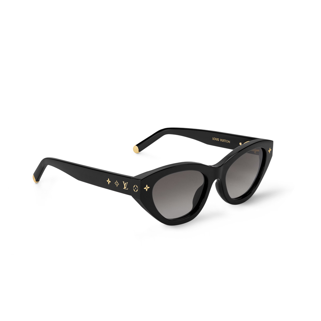 Louis Vuitton Women Cat Eye Frame Shine Black Sunglasses