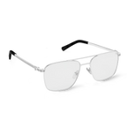 Louis Vuitton Women Square Frame Silver Sunglasses