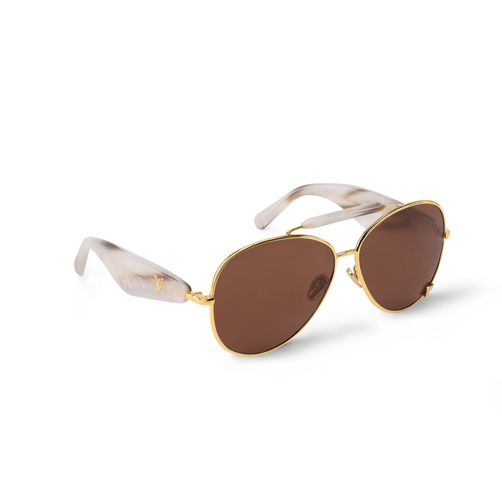 Louis Vuitton Women Pilot Frame White Sunglasses