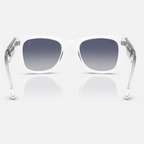 Ray Ban Women Square Frame Polished Transparent Sunglasses
