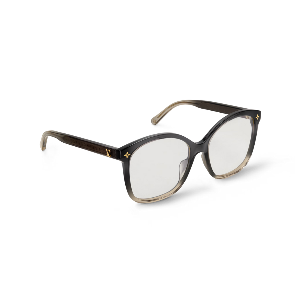 Louis Vuitton Women Cat Eye Frame Crystal Gray Sunglasses