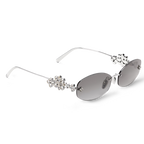 Louis Vuitton Women Oval Frame Silver Sunglasses