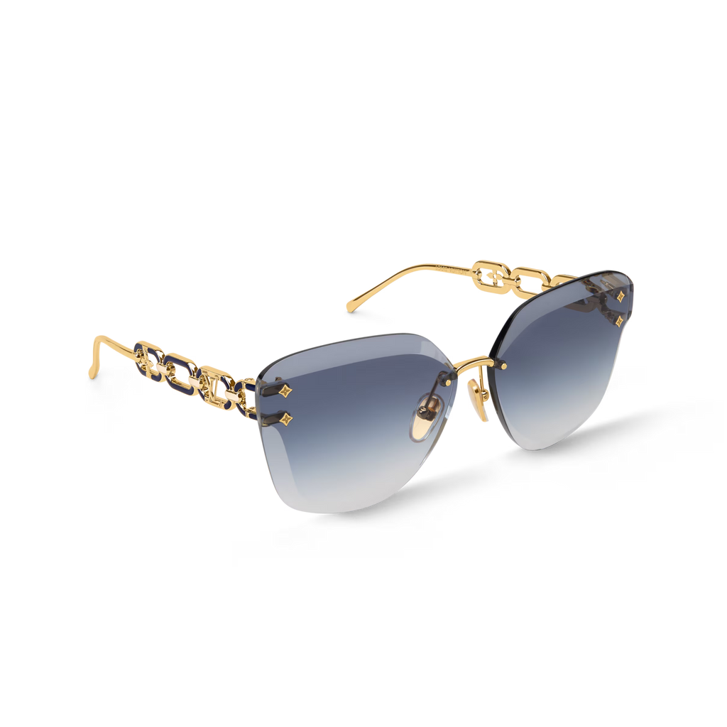 Louis Vuitton Women Cat Eye Frame Rich Gold Sunglasses