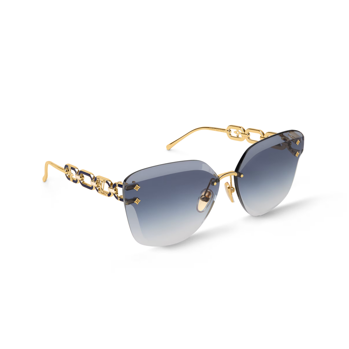 Louis Vuitton Women Cat Eye Frame Rich Gold Sunglasses