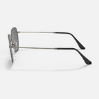 Ray Ban Men Irregular Frame Steel Silver Sunglasses