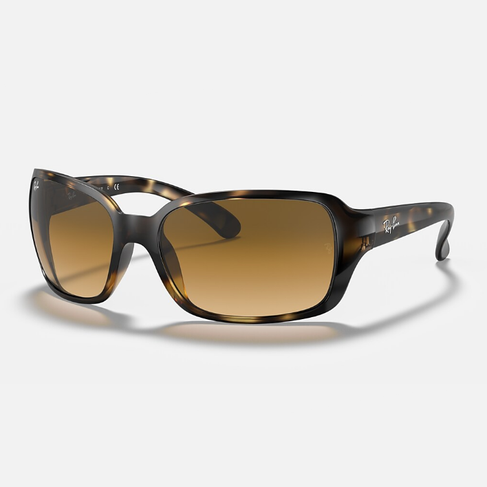Ray Ban Women Square Frame Polished Light Havana Sunglasses