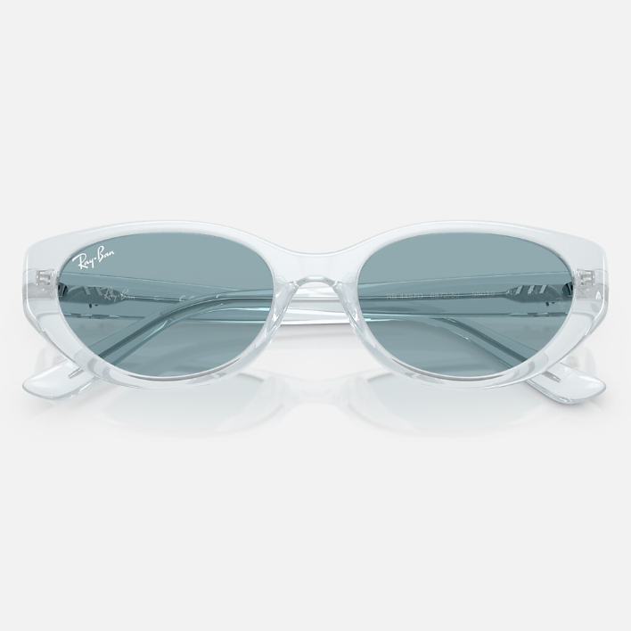 Ray Ban Women Pillow Frame Transparent Ice Sunglasses