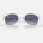 Ray Ban Women Square Frame Polished Transparent Sunglasses