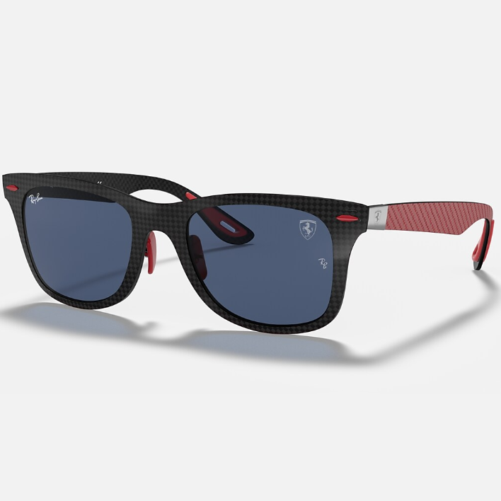 Ray Ban Men Square Frame Rustic Black Sunglasses