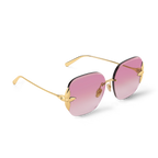 Louis Vuitton Women Square Frame Pale Gold Sunglasses