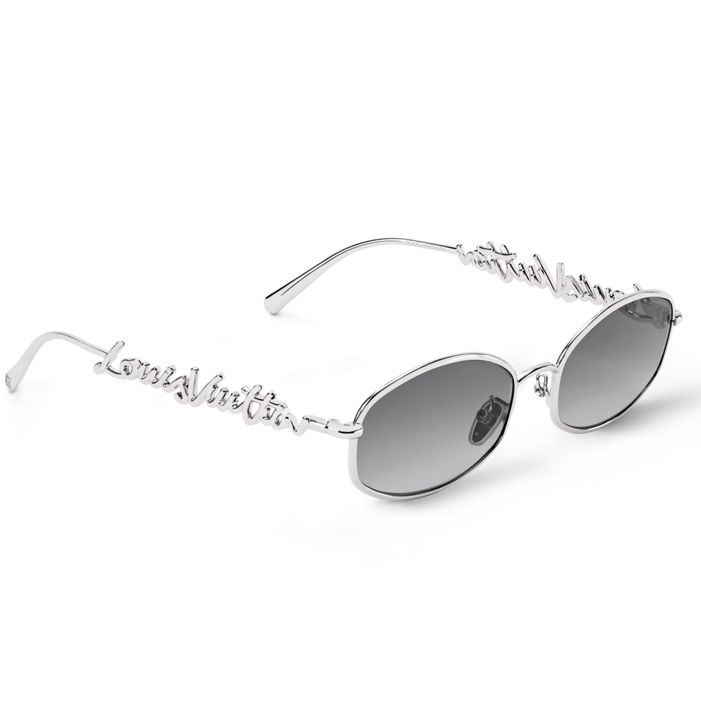 Louis Vuitton Women Round Frame Silver Sunglasses