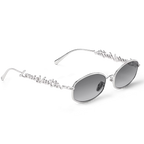 Louis Vuitton Women Round Frame Silver Sunglasses