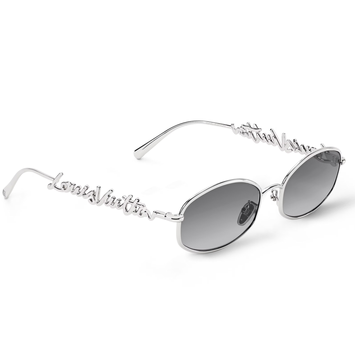 Louis Vuitton Women Round Frame Silver Sunglasses