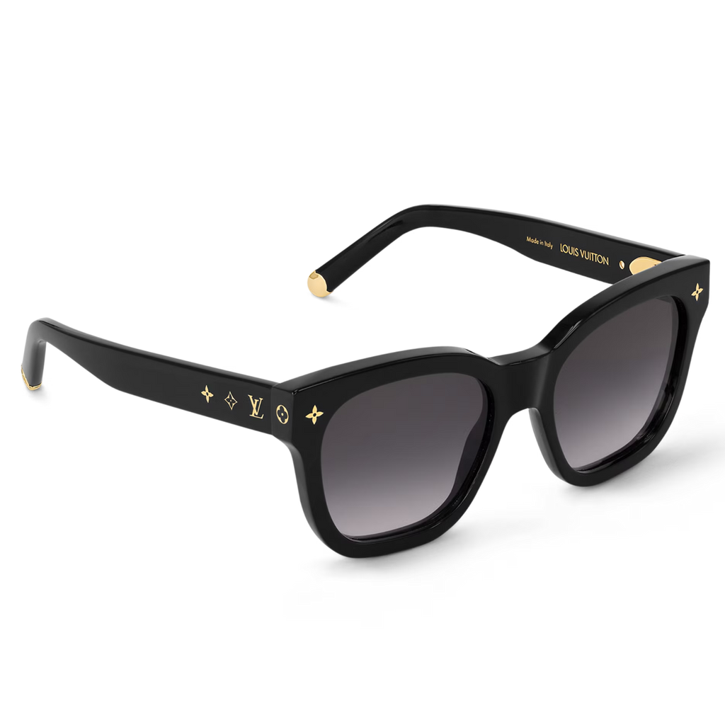 Louis Vuitton Women Square Frame Ash Black Sunglasses