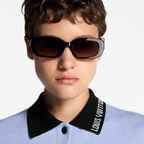 Louis Vuitton Women Oval  Frame Dark Tortoise Sunglasses