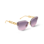 Louis Vuitton Women Cat Eye Frame Soft Gold Sunglasses
