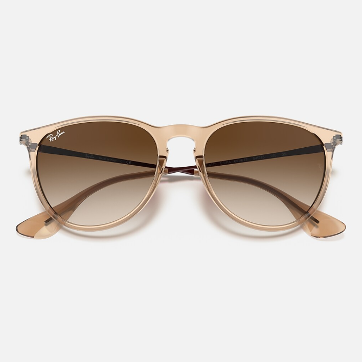 Ray Ban Men Phantos Frame Polished Transparent Brown Sunglasses