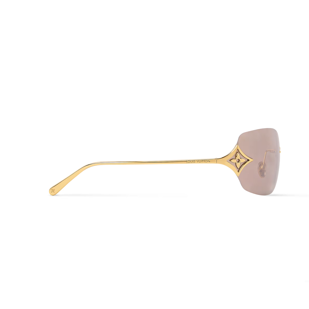 Louis Vuitton Women Rimless Frame Gold Sunglasses