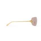 Louis Vuitton Women Rimless Frame Gold Sunglasses