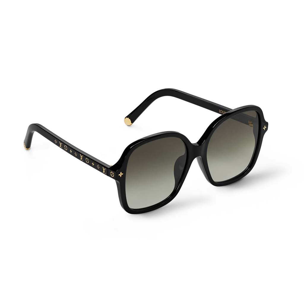 Louis Vuitton Women Square Frame Slate Black Sunglasses