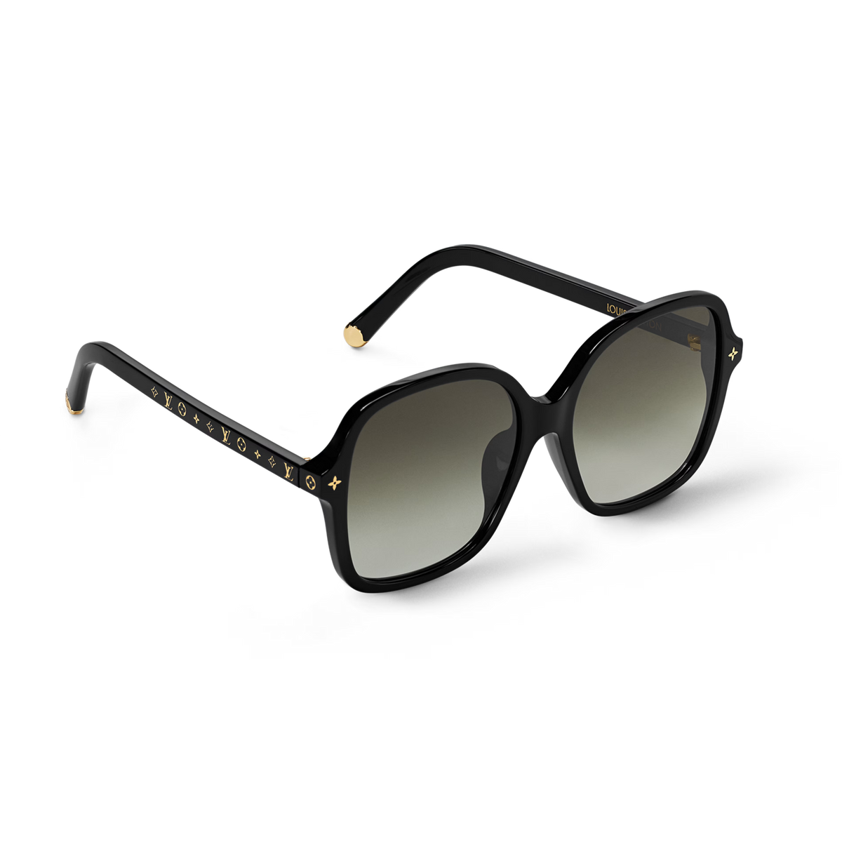 Louis Vuitton Women Square Frame Slate Black Sunglasses