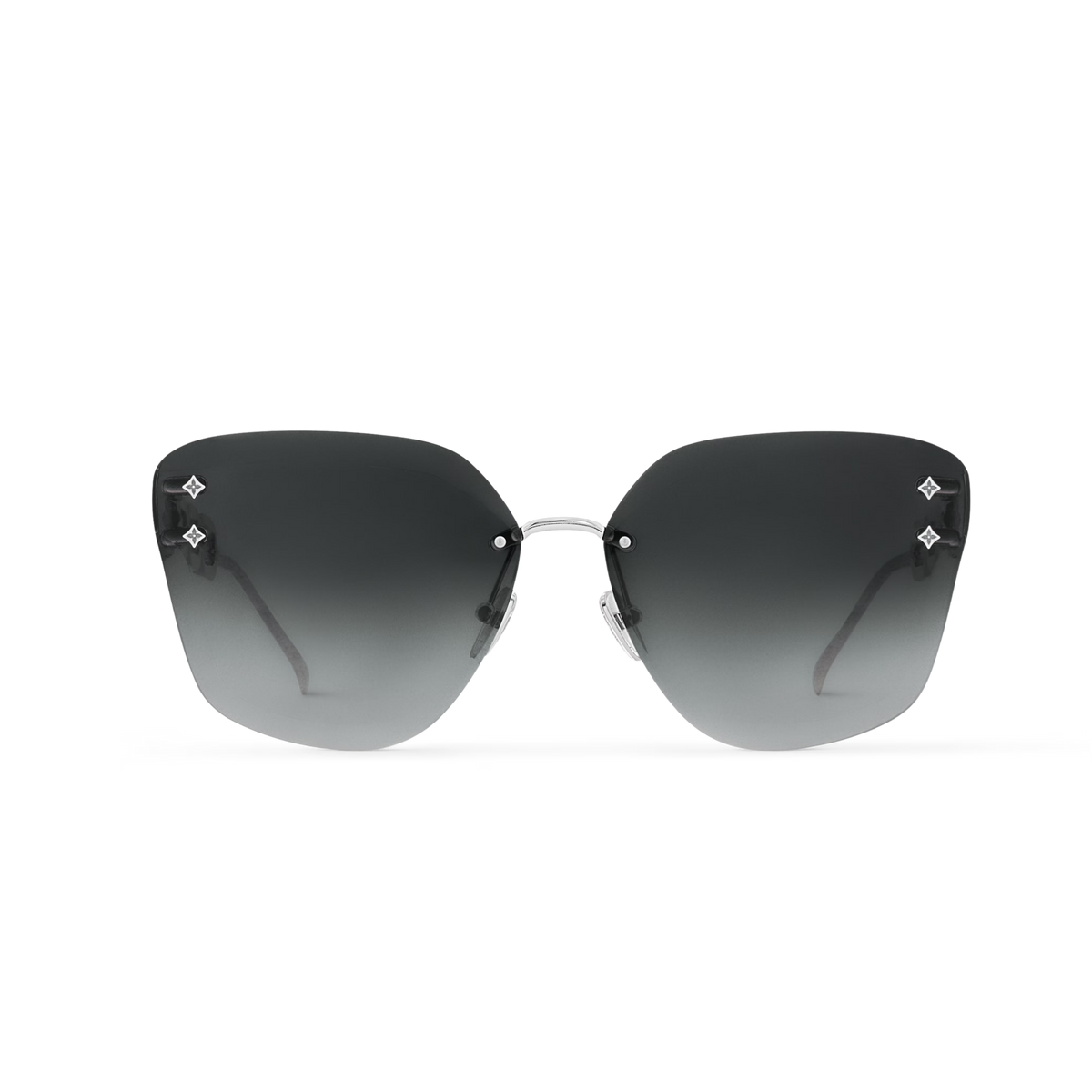 Louis Vuitton Women Cat Eye Frame Silver Sunglasses