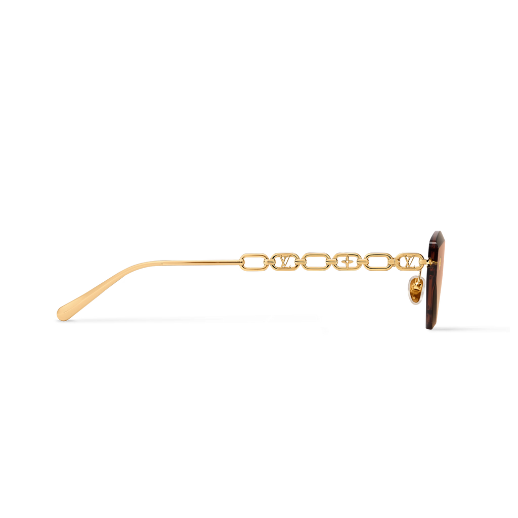 Louis Vuitton Women Cat Eye Frame Gold Sunglasses